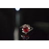 Sky Jewelry Серебряное кольцо с Рубином и бриллиантами