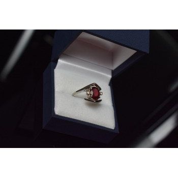 Sky Jewelry Серебряное кольцо с Рубином и бриллиантами