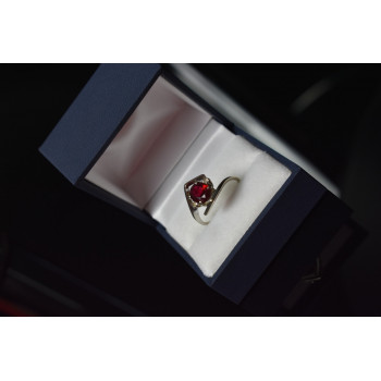 Sky Jewelry Серебряное кольцо с Рубином и бриллиантами