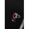 Sky Jewelry Серебряное кольцо с Рубином и бриллиантами