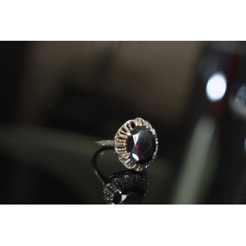 Sky Jewelry Серебряное кольцо с Черным Турмалином (Шерл)