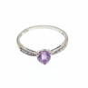 Sky Jewelry Золотое кольцо 10К (417 проба) с Аметистом и бриллиантами