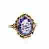 Sky Jewelry Золотое кольцо 10К (417 проба) с Фиолетовым Турмалином