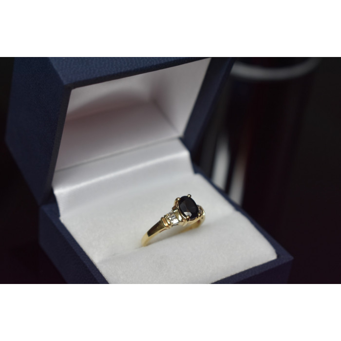 Sky Jewelry Золотое кольцо 10К (417 проба) с камнем Шпинель