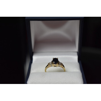 Sky Jewelry Золотое кольцо 10К (417 проба) с камнем Шпинель