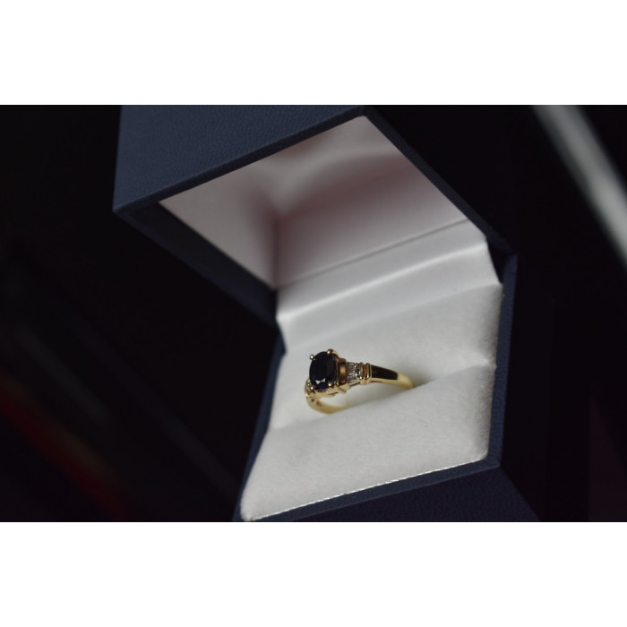 Sky Jewelry Золотое кольцо 10К (417 проба) с камнем Шпинель