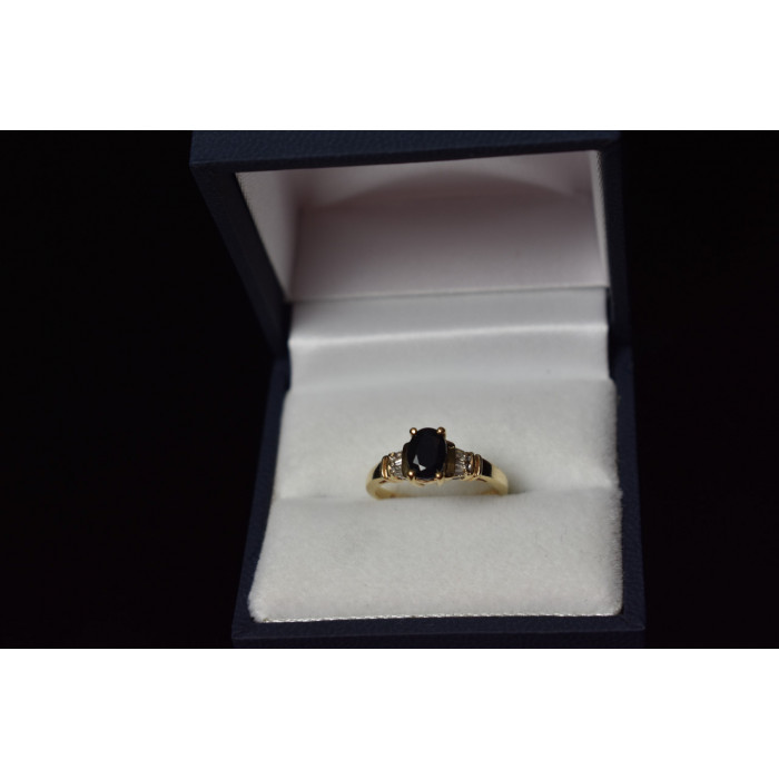 Sky Jewelry Золотое кольцо 10К (417 проба) с камнем Шпинель