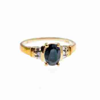 Sky Jewelry Золотое кольцо 10К (417 проба) с камнем Шпинель