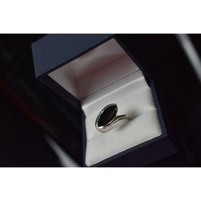 Sky Jewelry Серебряное кольцо с Черным Нефритом