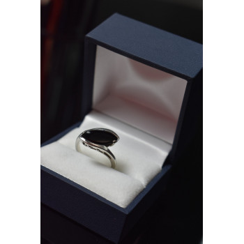 Sky Jewelry Серебряное кольцо с Черным Нефритом