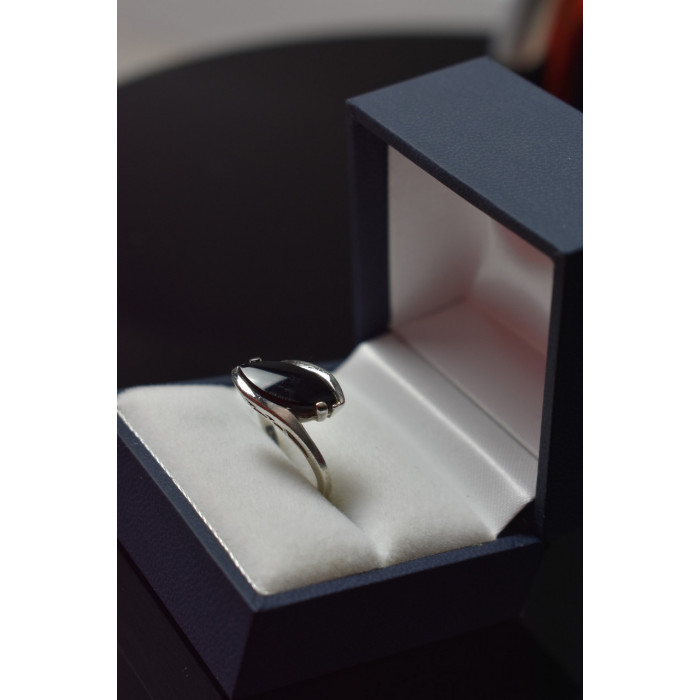 Sky Jewelry Серебряное кольцо с Черным Нефритом