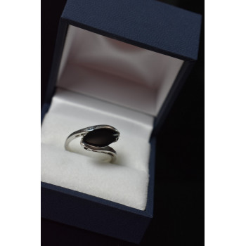Sky Jewelry Серебряное кольцо с Черным Нефритом
