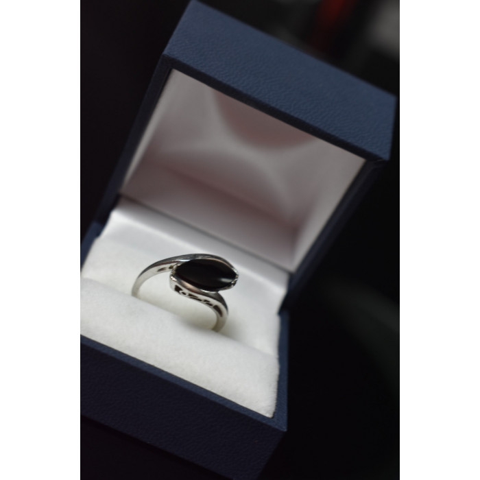 Sky Jewelry Серебряное кольцо с Черным Нефритом