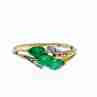 Sky Jewelry Золотое кольцо 10К (417 проба) с Изумрудом и бриллиантами
