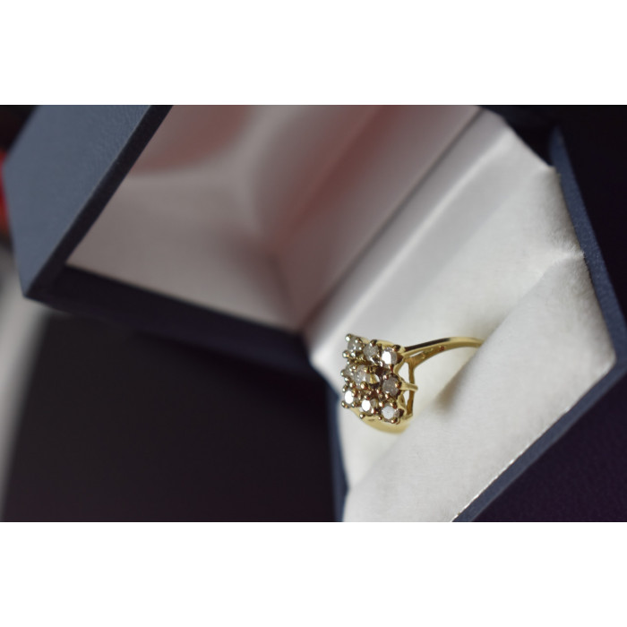 Sky Jewelry Золотое кольцо 10К (417 проба) с белым Сапфиром