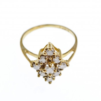 Sky Jewelry Золотое кольцо 10К (417 проба) с белым Сапфиром