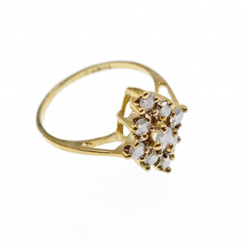 Sky Jewelry Золотое кольцо 10К (417 проба) с белым Сапфиром