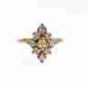 Sky Jewelry Золотое кольцо 10К (417 проба) с белым Сапфиром