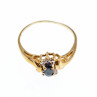 Sky Jewelry Золотое кольцо 10К (417 проба) с камнем Шпинель и бриллиантами