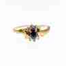 Sky Jewelry Золотое кольцо 10К (417 проба) с камнем Шпинель и бриллиантами