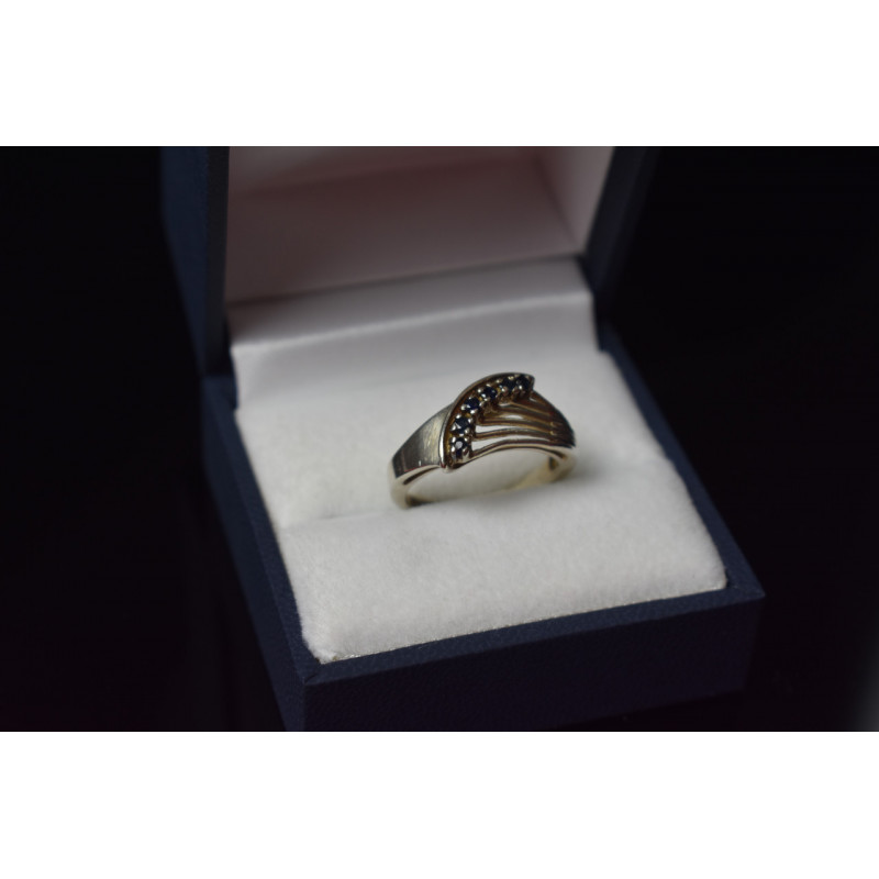 Sky Jewelry Серебряное кольцо 925 проба с Сапфирами