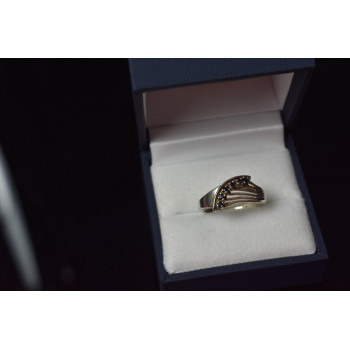 Sky Jewelry Серебряное кольцо 925 проба с Сапфирами