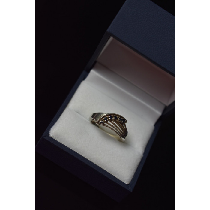 Sky Jewelry Серебряное кольцо 925 проба с Сапфирами