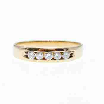 Sky Jewelry Золотое кольцо 14К (585 проба) с бриллиантами