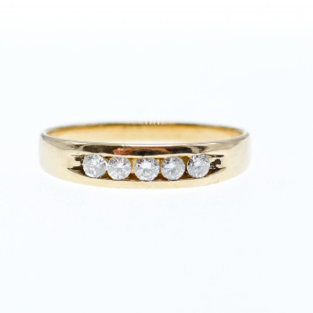 Sky Jewelry Золотое кольцо 14К (585 проба) с бриллиантами