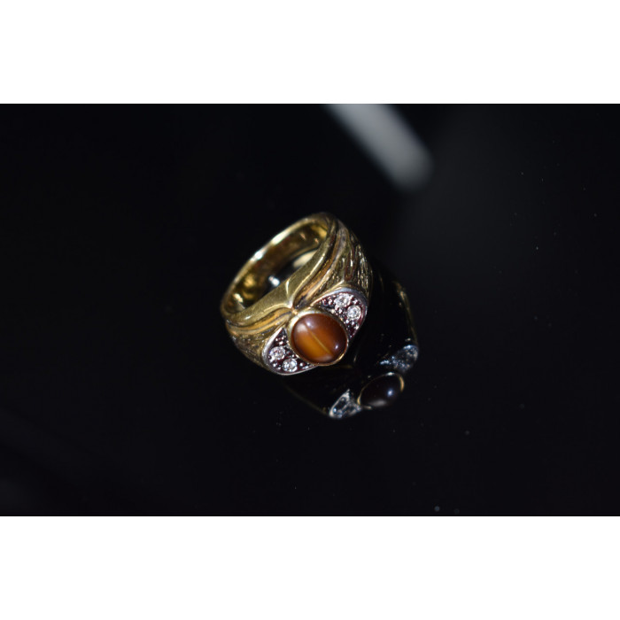 Sky Jewelry Мужское кольцо с камнем *Тигровый Глаз