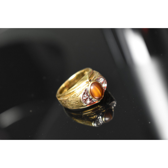 Sky Jewelry Мужское кольцо с камнем *Тигровый Глаз