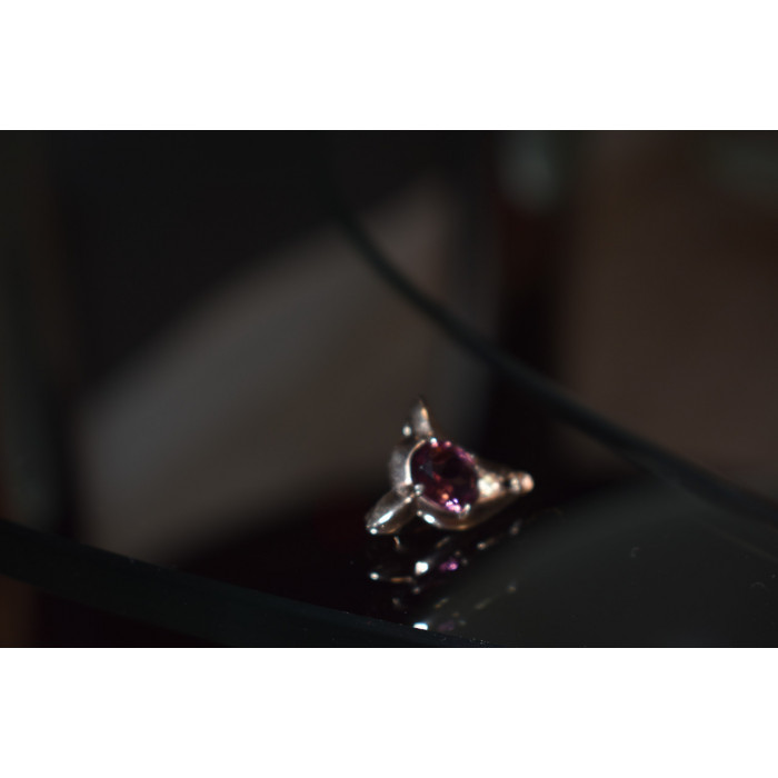 Sky Jewelry Серебряная брошь-кулон с аметистом и фианитом