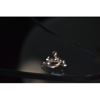 Sky Jewelry Серебряная брошь-кулон с аметистом и фианитом