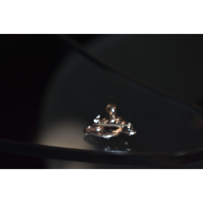 Sky Jewelry Серебряная брошь-кулон с аметистом и фианитом