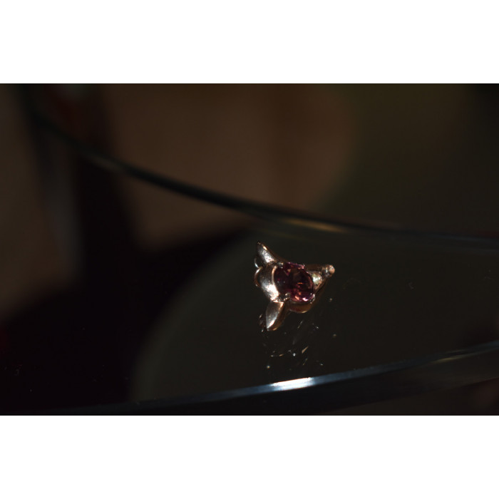 Sky Jewelry Серебряная брошь-кулон с аметистом и фианитом