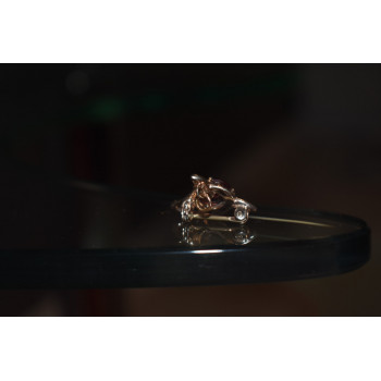 Sky Jewelry Серебряная брошь-кулон с аметистом и фианитом