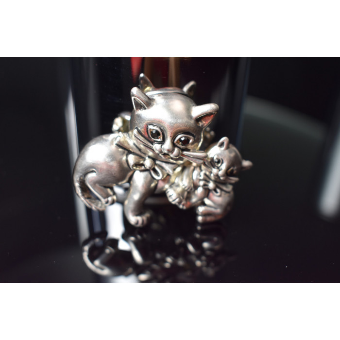 Sky Jewelry Серебряная брошь *КОТЫ*