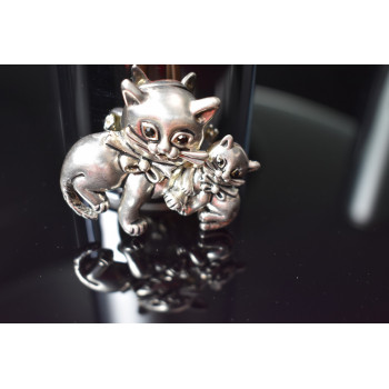 Sky Jewelry Серебряная брошь *КОТЫ*