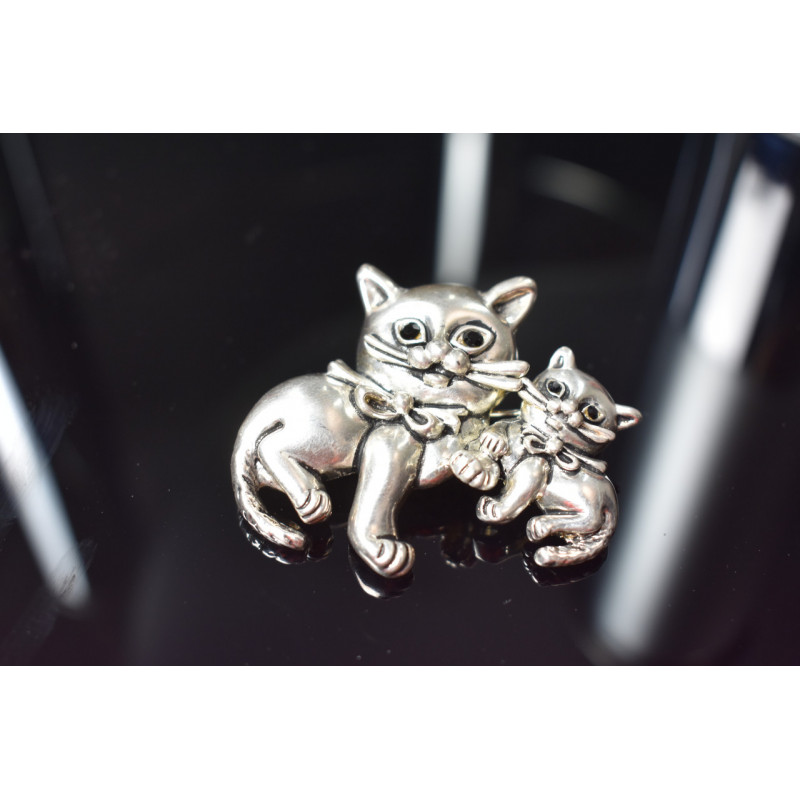 Sky Jewelry Серебряная брошь *КОТЫ*