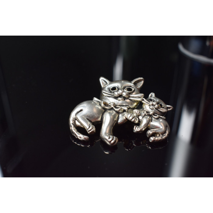 Sky Jewelry Серебряная брошь *КОТЫ*