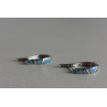 Sky Jewelry Серебряные серьги с опалом и фианитами
