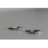 Sky Jewelry Серебряные серьги с опалом и фианитами