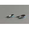 Sky Jewelry Серебряные серьги с опалом и фианитами