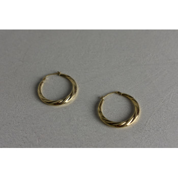 Sky Jewelry Серебряные серьги 925 проба в позолоте 14К (585 проба)