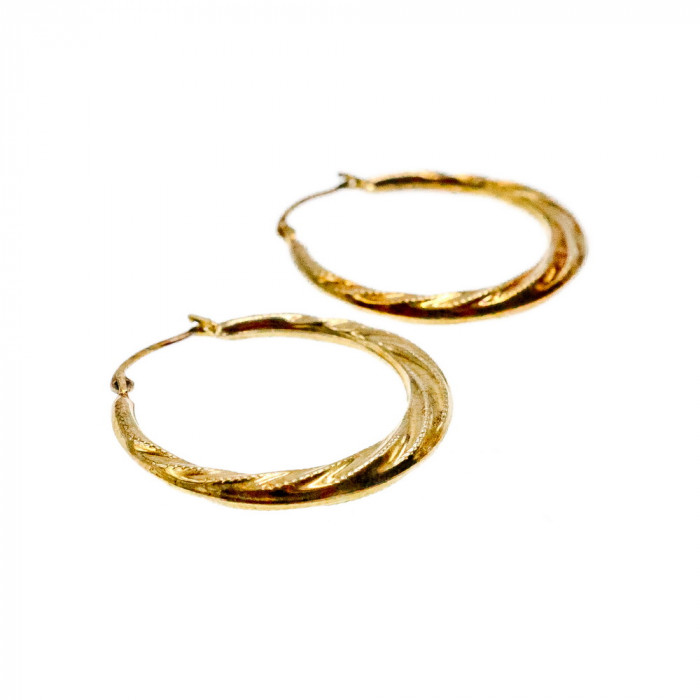 Sky Jewelry Серебряные серьги 925 проба в позолоте 14К (585 проба)