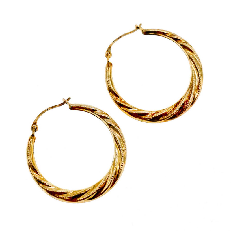 Sky Jewelry Серебряные серьги 925 проба в позолоте 14К (585 проба)