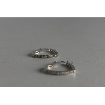 Sky Jewelry Серебряные серьги *Сердце* с фианитами