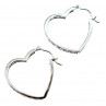 Sky Jewelry Серебряные серьги *Сердце* с фианитами