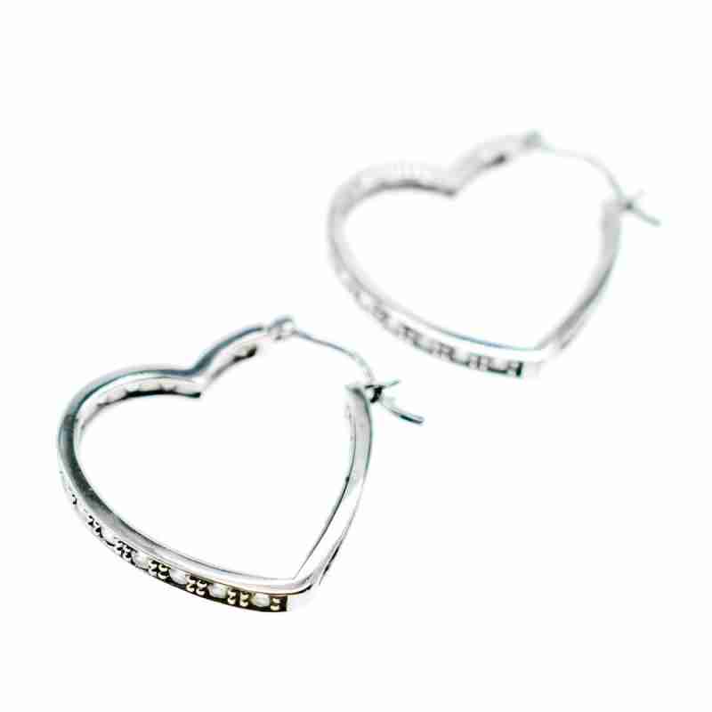 Sky Jewelry Серебряные серьги *Сердце* с фианитами