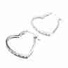Sky Jewelry Серебряные серьги *Сердце* с фианитами